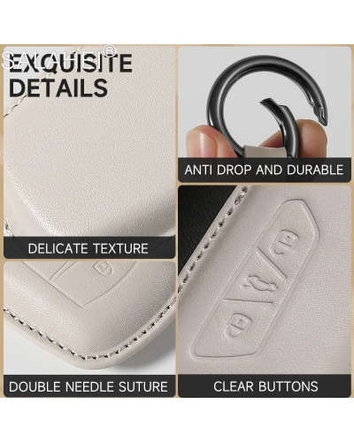 Funda de cuero para llave de coche, carcasa de aleación de Zinc para Z