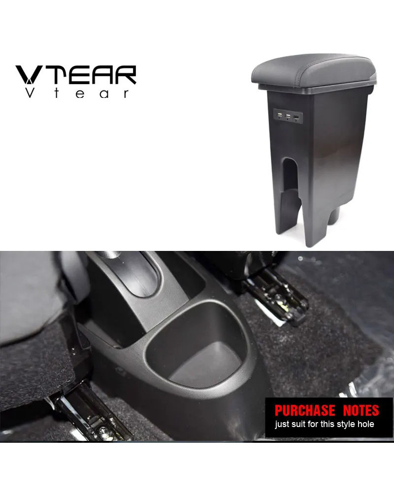 Vtear para Peugeot 107 reposabrazos estilo de coche reposabrazos conso