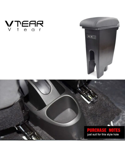 Vtear para Peugeot 107 reposabrazos estilo de coche reposabrazos conso