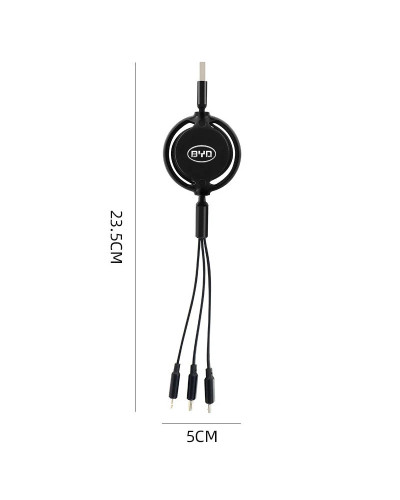 Cable de carga rápida 3 en 1, cargador de Cable de datos USB tipo C pa