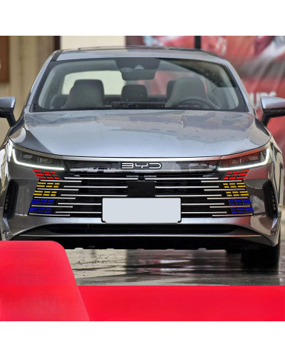 Para BYD KING centro decoración de red pegatinas de coche láser imperm