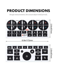 Kit de reparación de botones de salpicadero de coche, pegatina de tablero, calcomanía para Buick Enclave Chevy Avalanche Silvera