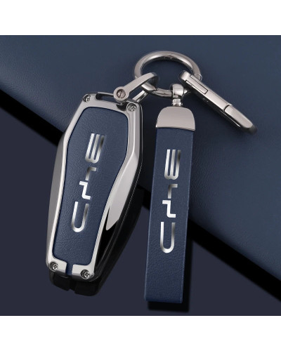 Funda de cuero de aleación de Zinc para llave remota de coche, accesor