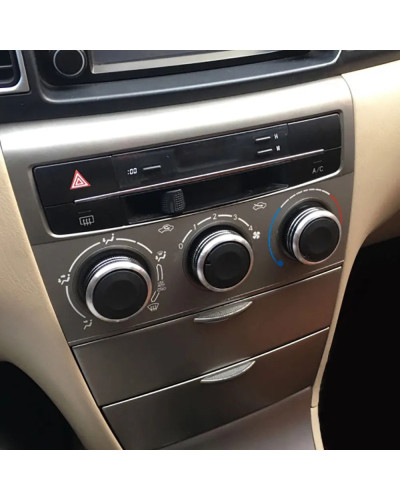 Perillas de aire acondicionado para coche, pegatina protectora de cubi