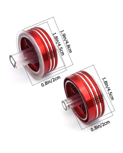 Perillas de aire acondicionado para coche, pegatina protectora de cubi