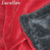 Lucullan 60X90CM Red/Grey Double-Twist Pile Car Microfiber Drying Towel 1300GSM Super Absorbent Premium Detailing Cloth