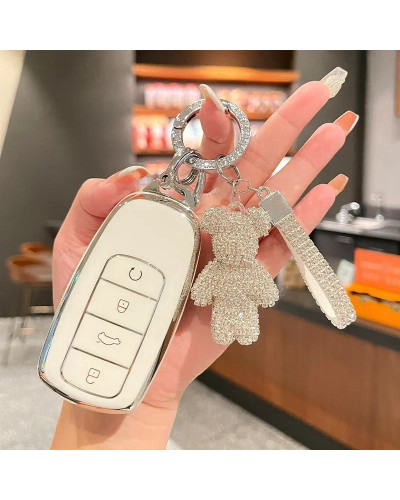Funda de Tpu para llave de coche, accesorios de llavero para Chery Omo