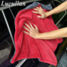 Lucullan 60X90CM Red/Grey Double-Twist Pile Car Microfiber Drying Towel 1300GSM Super Absorbent Premium Detailing Cloth