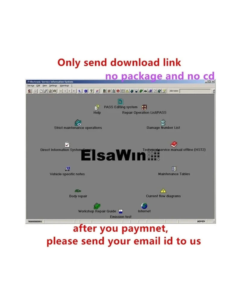 2024 Hot Sale ElsaWin 6.0 Auto Repair Software For Audi Elsa Win 6.0 L