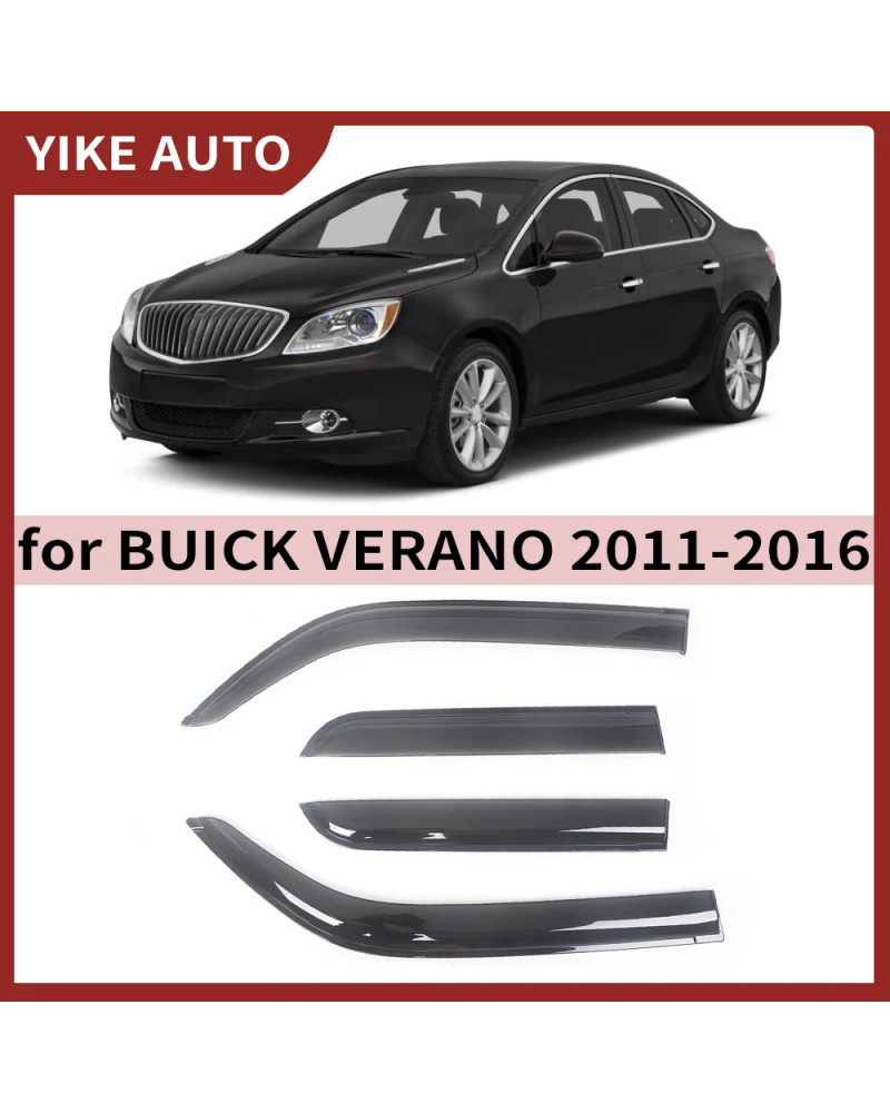 Visera de ventana para BUICK VERANO 2011-2016, visera de puerta Weathershield, protectores de viento, sol, lluvia, ventana later