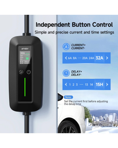 AFYEEV 7200W portátil Type2 IEC62196-2 EV cargador Type1 SAE J1772 car