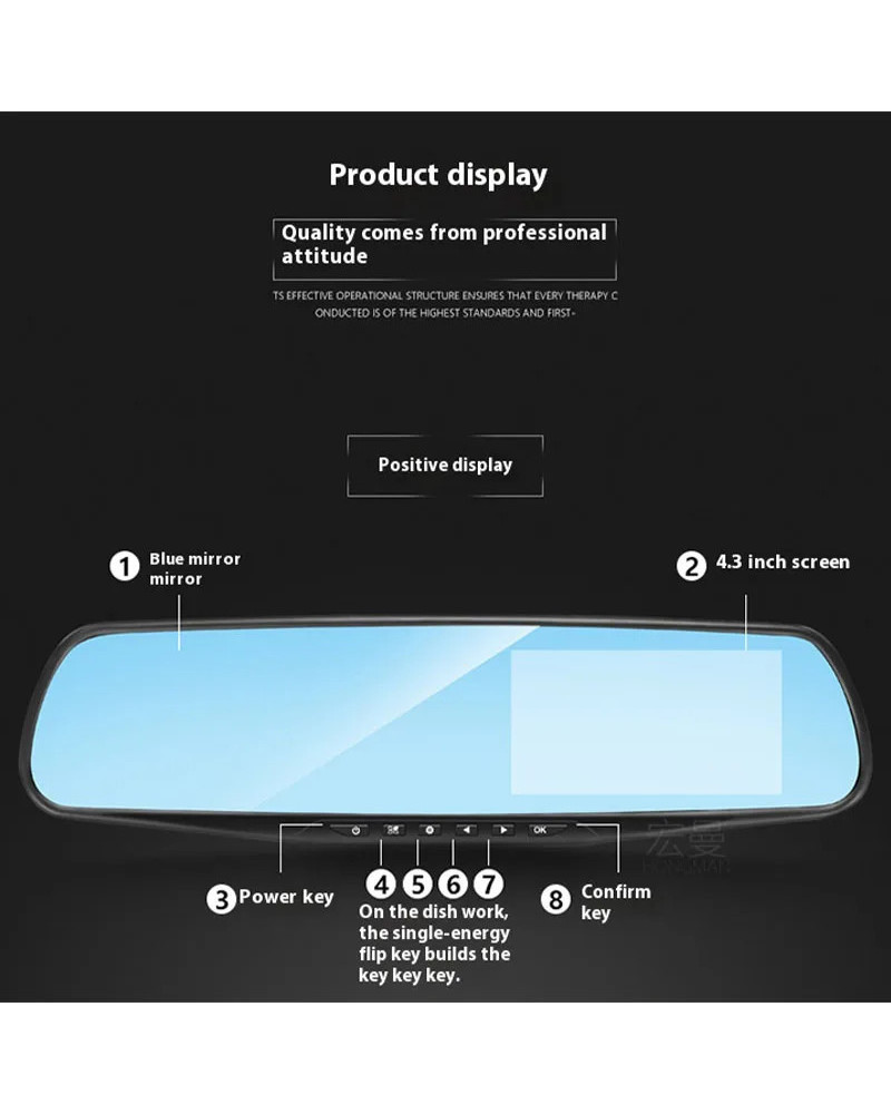 Grabadora de conducción de doble lente para BUICK Enclave, alta definición, frontal y trasero, doble grabación, imágenes inversa