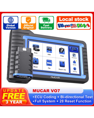 MUCAR VO7 Automotive OBD2 Scanner Professional ECU Coding Bidirectiona