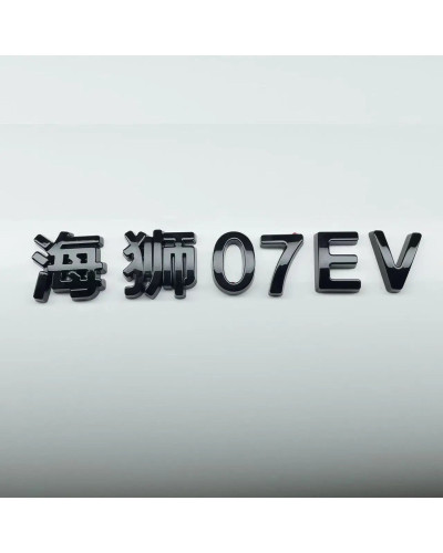 Para BYD Sealion 7, emblema frontal negro, modificación, insignia de c