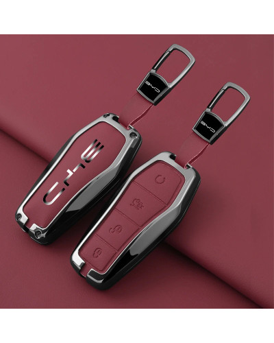 Funda de cuero de aleación para llave de coche, accesorios para llaver