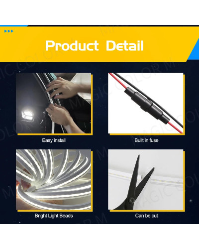 Luz Universal para maletero de coche, lámpara de ambiente decorativa p