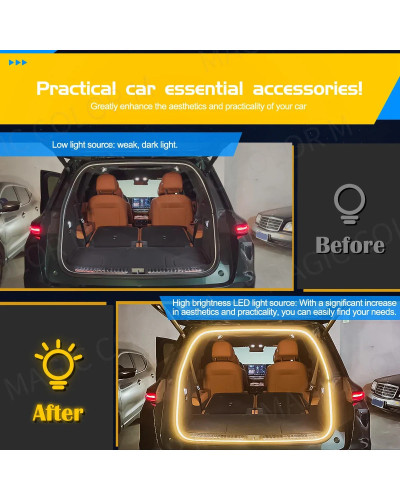 Luz Universal para maletero de coche, lámpara de ambiente decorativa p