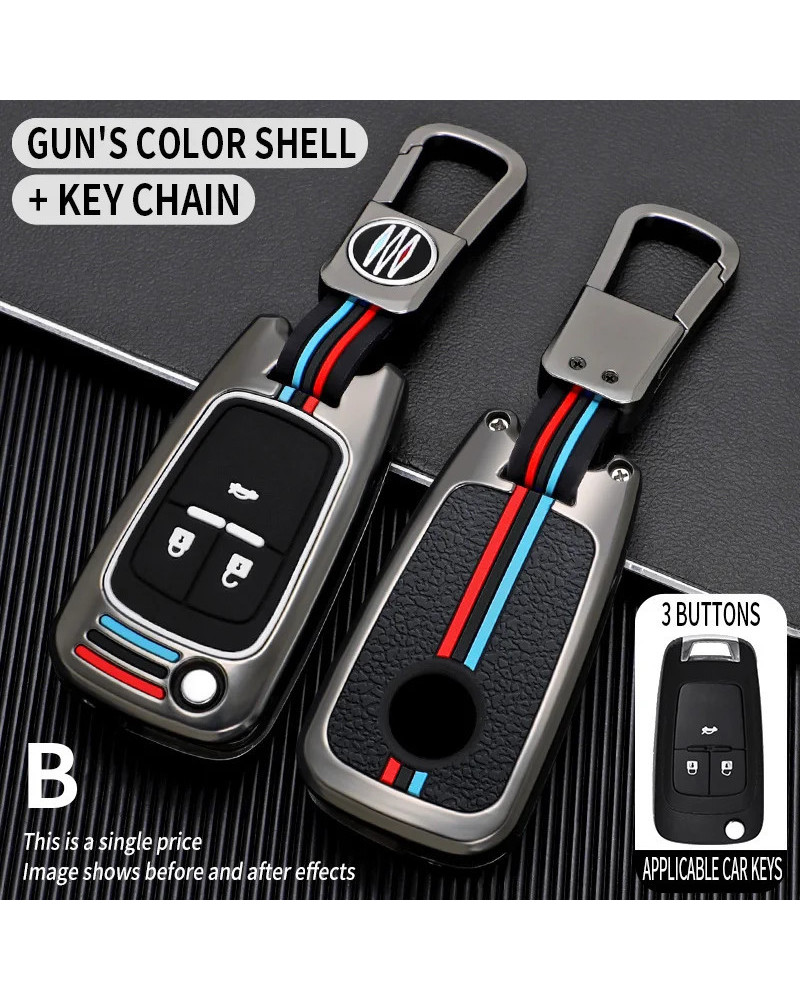 Funda para llave de coche, carcasa Fob para Chevrolet, Chevy, GMC, Buick, Encore, Terrain, Malibu, Camaro, Cruze, Impala, Equino