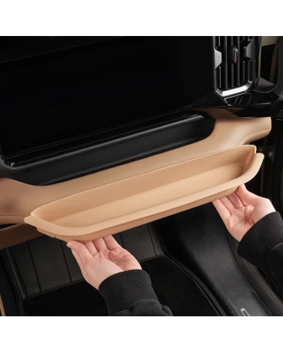 Caja de almacenamiento de silicona frontal para copiloto de coche, com