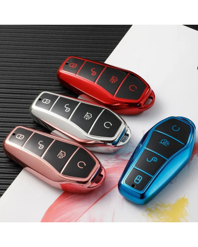 Funda protectora de TPU suave para llave de coche, accesorios duradero