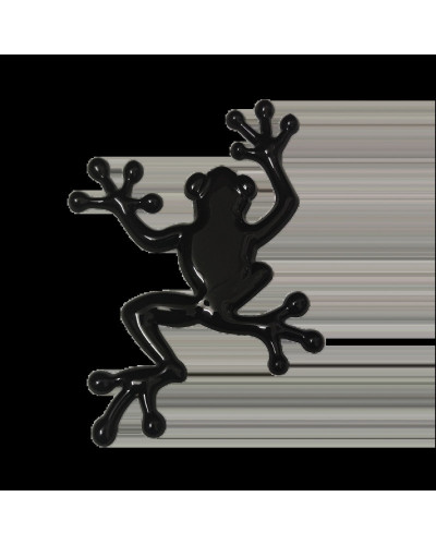 Pegatina de coche en forma de rana de Metal 3D: divertida insignia de 