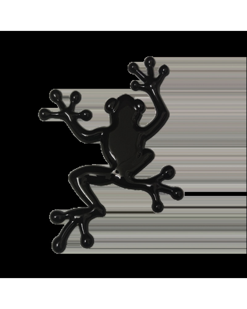 Pegatina de coche en forma de rana de Metal 3D: divertida insignia de 
