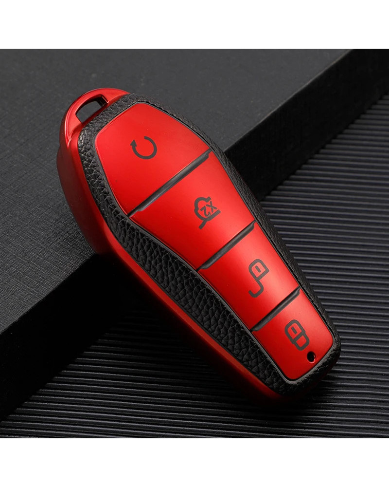 Funda para llave de coche de TPU de 4 botones para BYD Atto 3 Han EV D