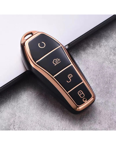 Funda para llave de coche de TPU de 4 botones para BYD Atto 3 Han EV D