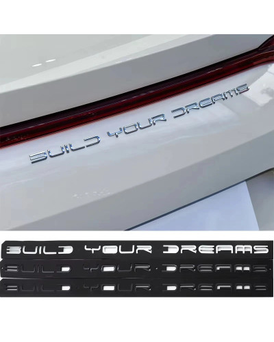3D ABS construye tus sueños emblema letras Logo pegatina insignia del 