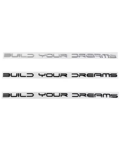 3D ABS construye tus sueños emblema letras Logo pegatina insignia del 