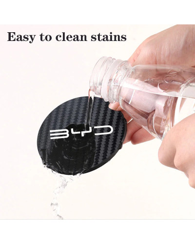 Posavasos de cuero con emblema para coche, cojín para taza de agua par