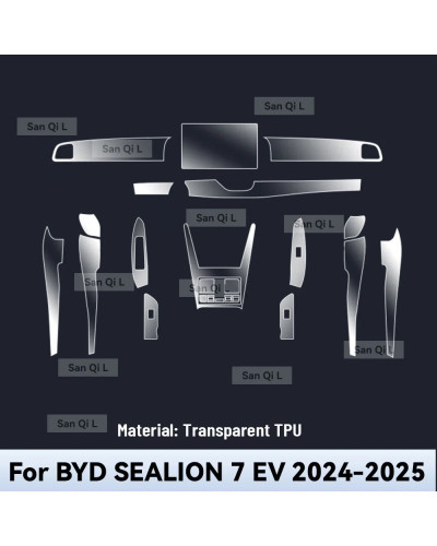 Para BYD SEALION 7 EV 2024 2025 consola central Interior Panel de engr