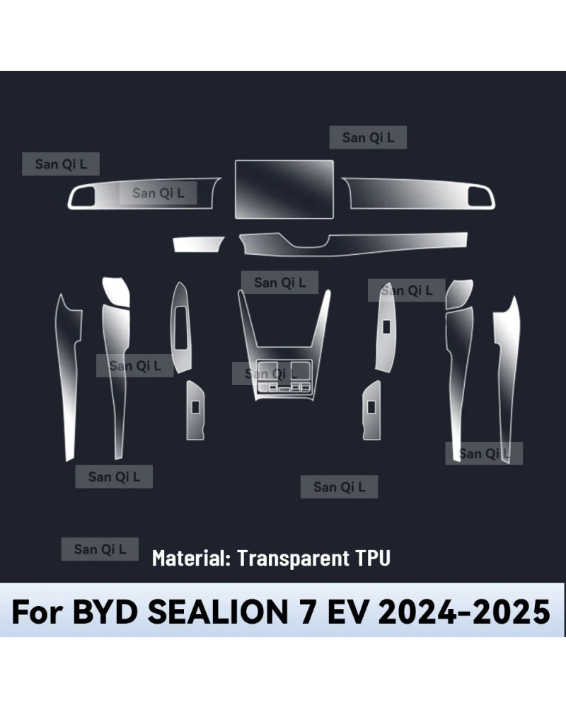 Para BYD SEALION 7 EV 2024 2025 consola central Interior Panel de engr
