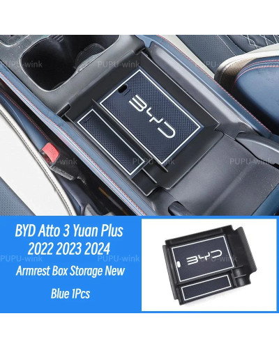 BYD Atto 3 Yuan Plus 2022 2023 2024 Caja de almacenamiento de consola 