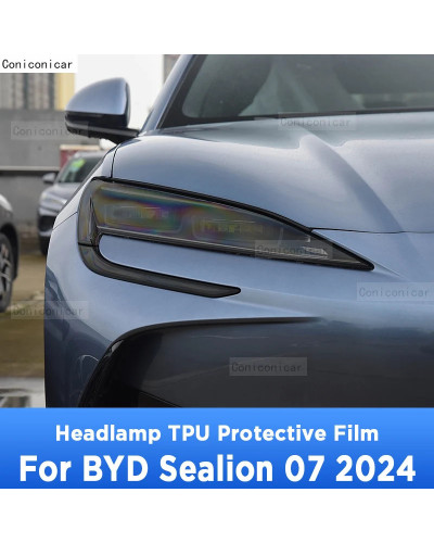 Para BYD Sealion 07 EV 2024 TPU faros exteriores de coche película pro