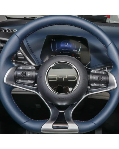Pegatina para volante de coche, dirección de acero inoxidable para BYD