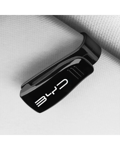 Caja de gafas para visera de coche, Clip para gafas de sol para BYD At