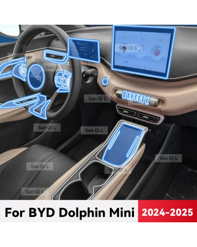 TPU transparente para BYD DOLPHIN MINI SEAGULL, consola central de coc