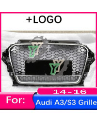 Rejilla de parachoques delantero para coche, accesorio para Audi A3/S3, 2014, 2015, 2016, 8V, Panel central, estilo superior, mo