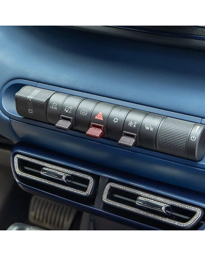 ZLWR BYD Dolphin Pegatinas de botón de control central de coche, pegat