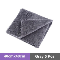 3/5/10pcs Car Wash Microfiber Towel Cleaning Drying Car Polishing Cloth Soft Edgeless Car Detailing Waxing Towel 40X40CM 350GSM