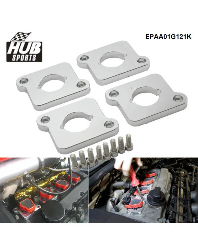 HUB sports - EPMAN Billet Paquete de bobina de aluminio, adaptador, juego de espaciadores para motores VW, Audi, Golf 1,8 T con 