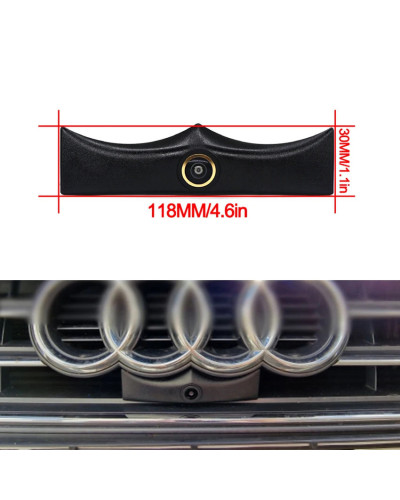 Cámara de visión frontal para coche, lente dorada de ojo de pez de 170 °, impermeable, AHD, CCD, para Audi A4, B8, B9, 2017, 201