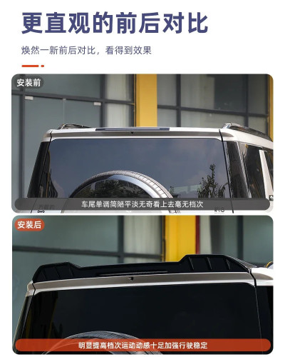 Ala trasera deportiva, ala fija para techo, para BYD Leopard 8 FangChe