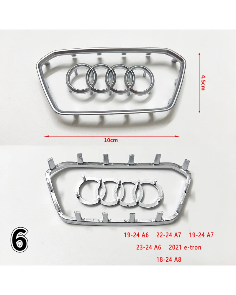 Tira de marco brillante para volante de coche, para Audi A3 pegatina galvanizada, A4, B8, 8P, B9, 8V, A5, A6, C7, A7, Q3, Q5, Q7