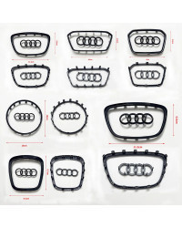 Tira de marco brillante para volante de coche, para Audi A3 pegatina galvanizada, A4, B8, 8P, B9, 8V, A5, A6, C7, A7, Q3, Q5, Q7