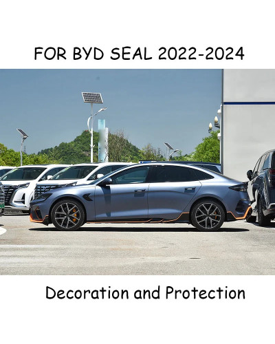 Para BYD SEAL 2022-2024 para Dynaudio ABS carbono/plata cubierta de bo