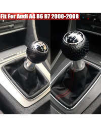 Pomo de cambio de marchas para coche, cubierta de arranque Gaitor, línea negra y roja, 5/6 velocidades, para AUDI A4, B6, B7, se