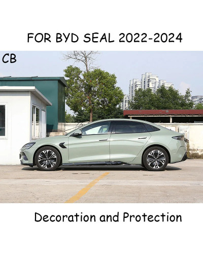 Para BYD SEAL 2022-2024 para Dynaudio ABS carbono/plata cubierta de bo