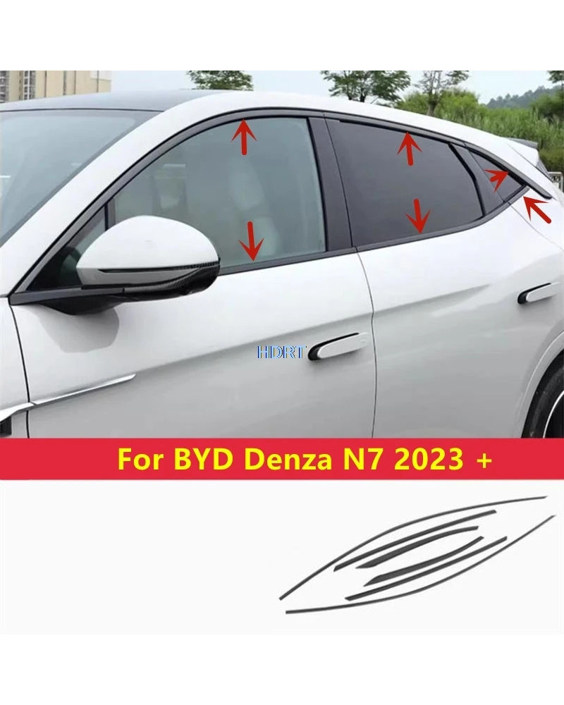 Para BYD Denza N7 2023 + estilo de coche ventana lateral embellecedor 